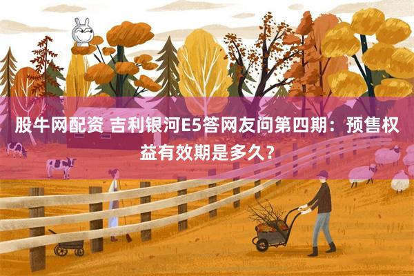 股牛网配资 吉利银河E5答网友问第四期：预售权益有效期是多久？